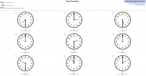 Create Your Own Clock Worksheets Clock Worksheet Creator
